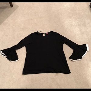 Black Vince Camuto bell sleeve top